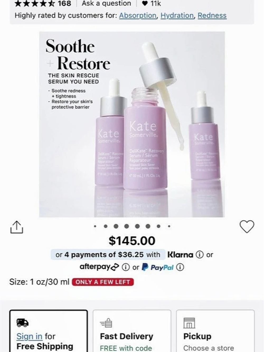 Kate Somerville DeliKate Recovery Serum Recovery Serum Pink - Picture 3 of 5